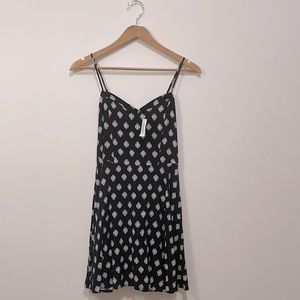aeropostale black and white dress Prickle Thorn Print Mesh Puff Sleeve Mini Dress main image 0